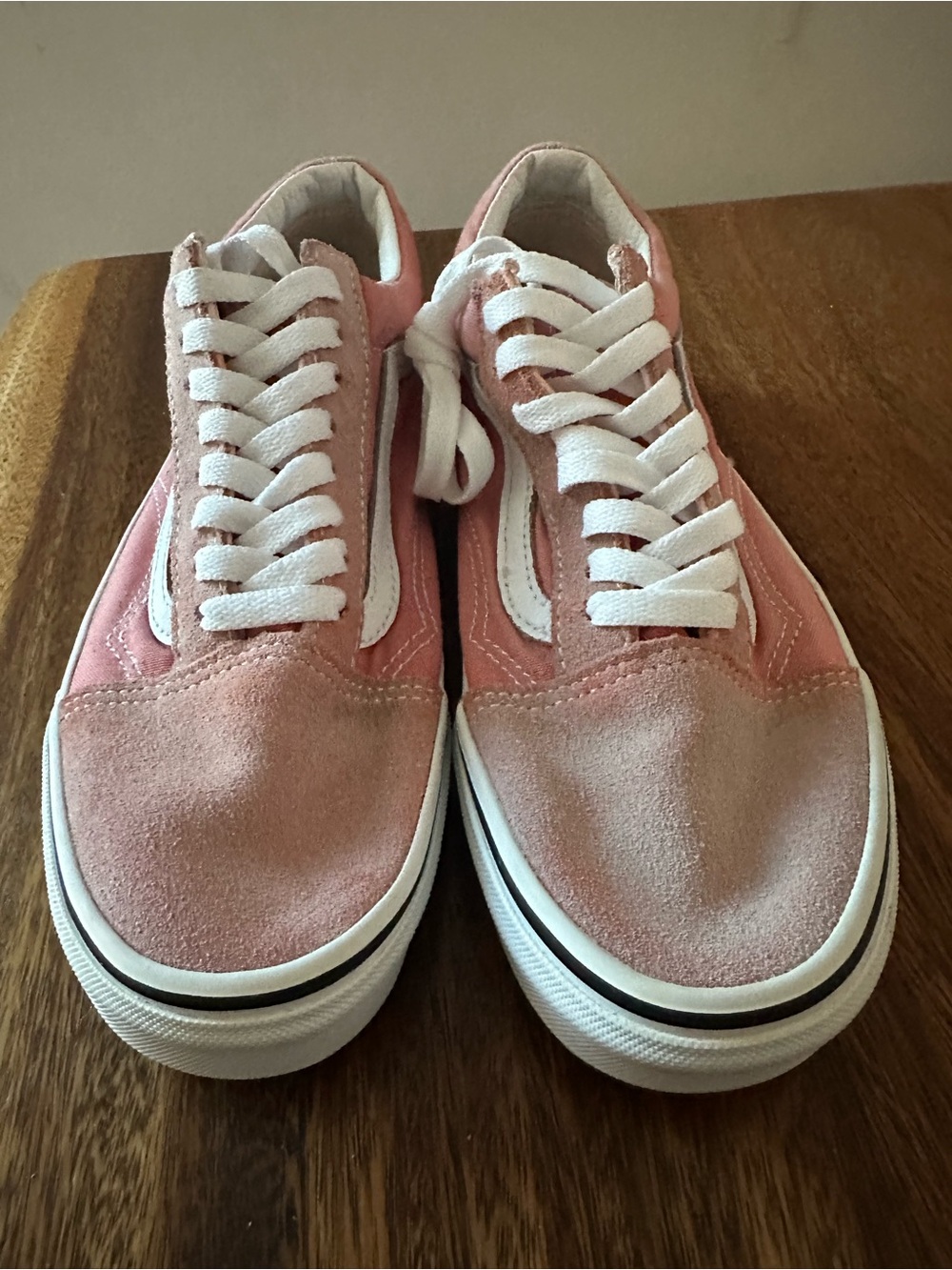 Vans Old Skool Womens Size 8.5 Pink Suede Canvas Skateboard Shoes Sneakers